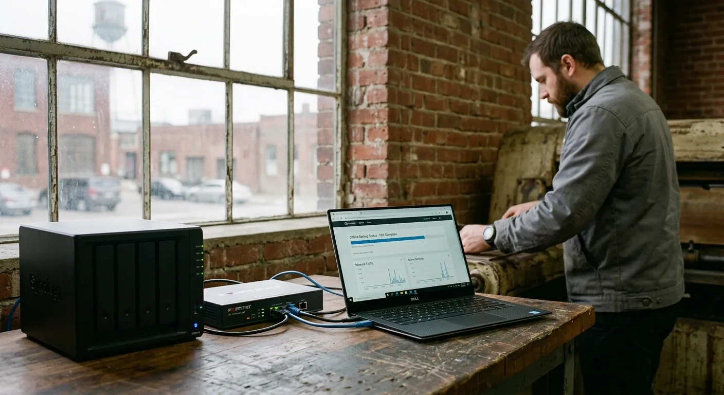Detroit retail business owner configuring a secure tablet POS device in a local boutique